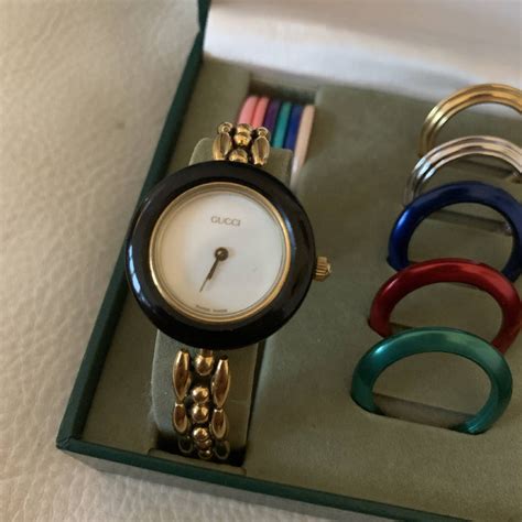 gucci watch women bezel|gucci watch interchangeable bezel.